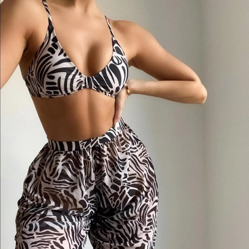 Zebra print 3 price swim set